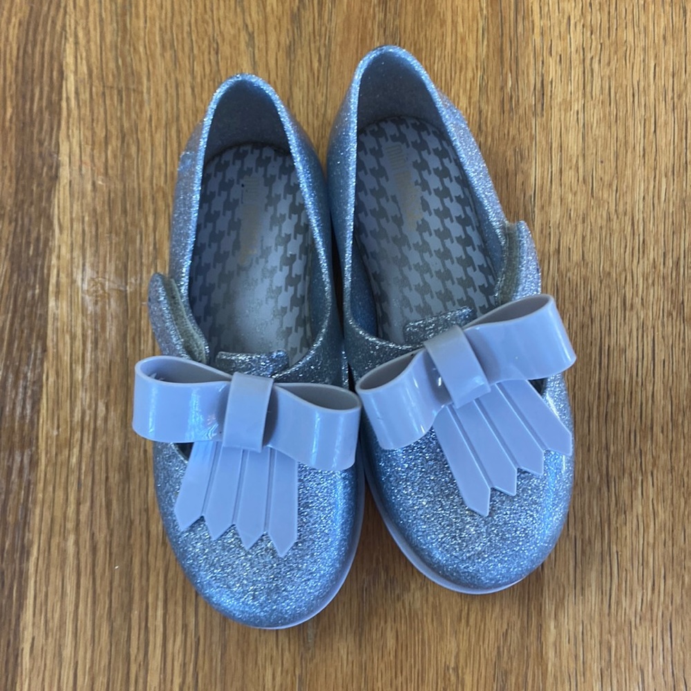 Mini Melissa silver Mary janes